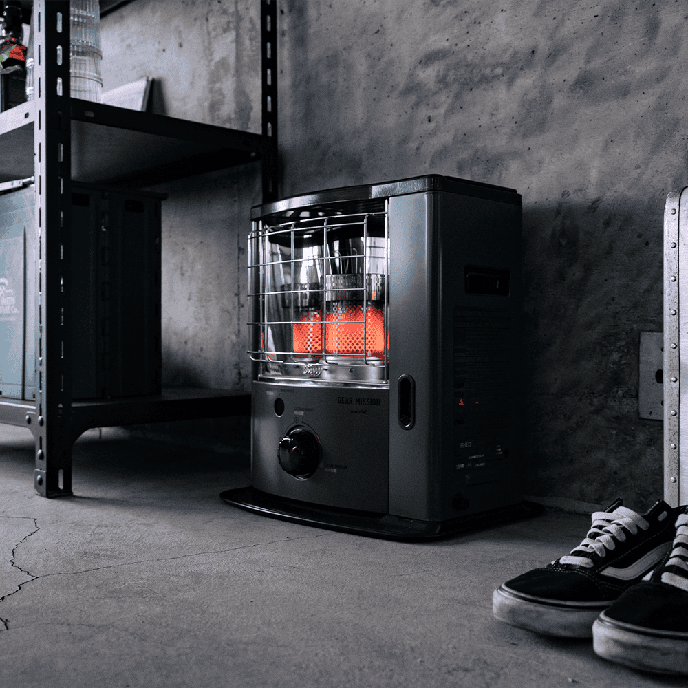 Efficient Toyotomi wood stove heater for cozy indoor heating and ambiance.