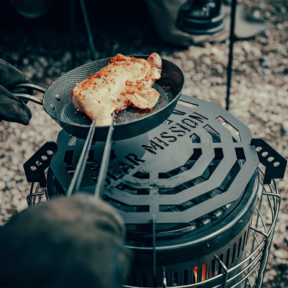 High-quality portable stove with grill, perfect for outdoor cooking adventures.