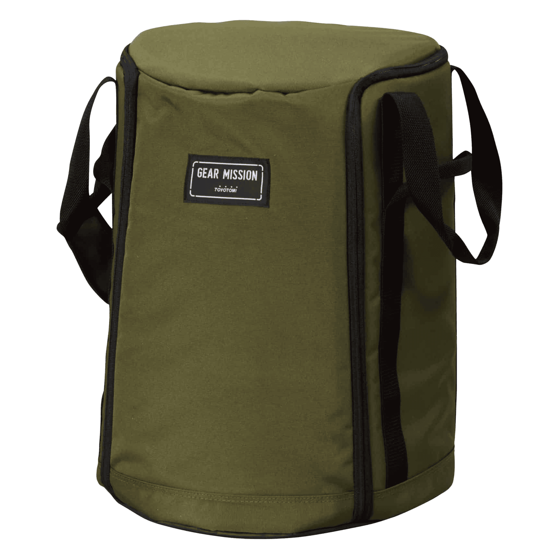 Durable green gear mission backpack with multiple compartments and adjustable straps.