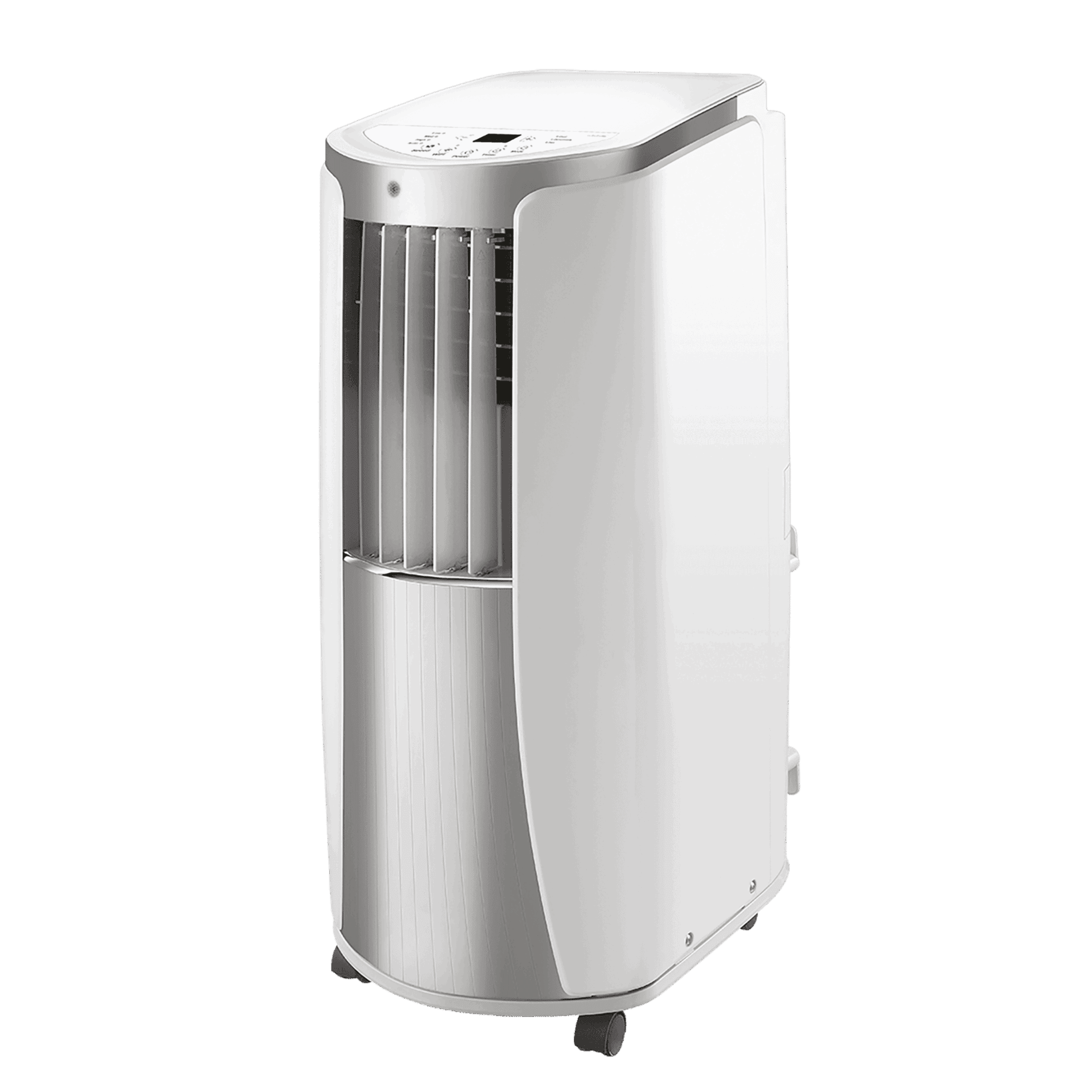 Portable air conditioner by Toyotomi with adjustable vents and digital controls.