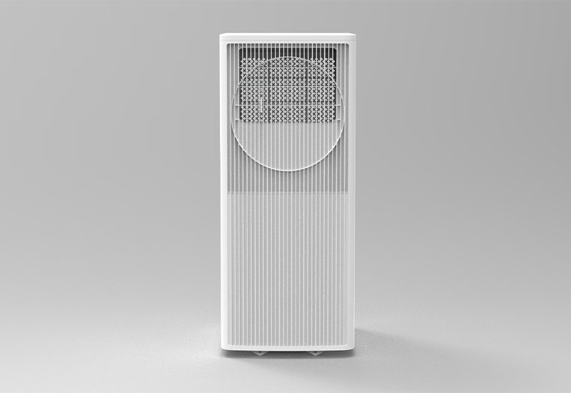 Modern white air purifier for clean indoor air.